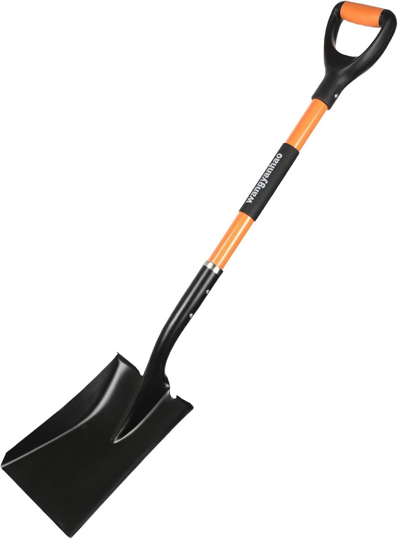 wangyanhao Flat Shovel，Heavy Duty Transfer Shovel with 41-Inch Long Durable Handle and Blade- Ideal for Construction, Landscaping, Gardening, and Snow Removal- Durable, Rust-Resistant, and Multipurpose Scoop. - Image 1